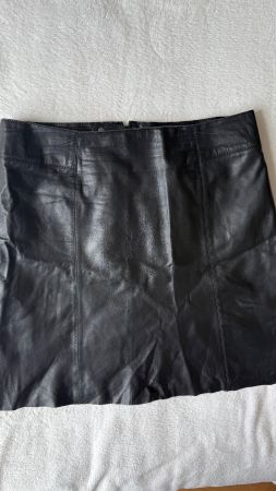Lederrock SELECTED FEMME schwarz Grösse 42 guter Zustand